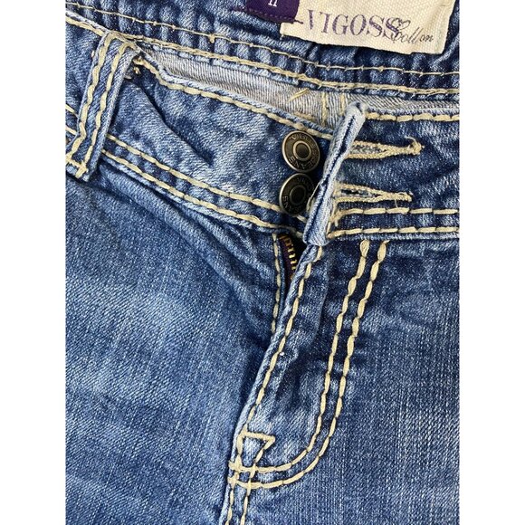 Vigoss womens Blue Bootcut Jeans Size 11Western Cowboy Embroidered Rodeo Denim - Picture 15 of 16